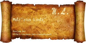 Mózsa Leó névjegykártya